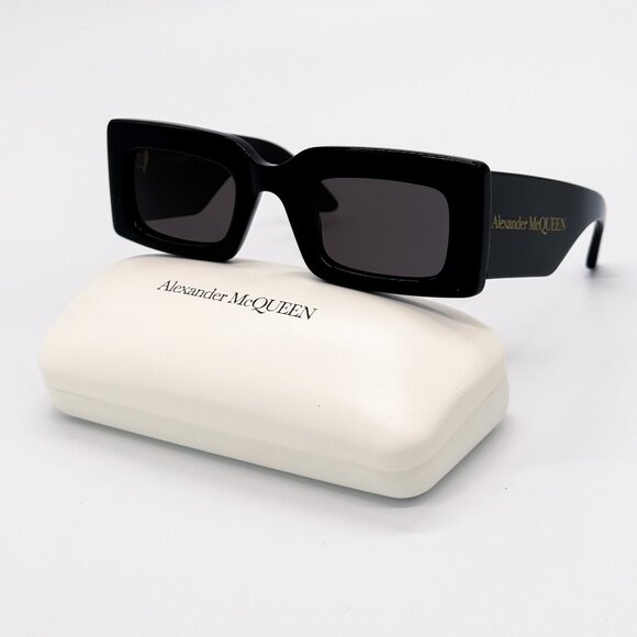 NEW ALEXANDER MCQUEEN SUNGLASSES WOMEN SQUARE ALEXANDER MCQUEEN AM0433S 001 - Picture 2 of 11